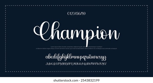 Handgezeichnetes Vektoralphabet. Moderne Schriftart für Monoline-Signaturen. Elegante Signatur. Bestes Alphabet Schöne Kalligrafie Signatur Schriftart