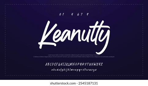 Hand drawn vector alphabet. Modern monoline signature script font. Elegant Signature Font. Best Alphabet Beautiful Calligraphy Signature Font lettering