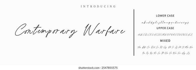 Hand drawn vector alphabet. Modern monoline signature script font. Elegant Signature Font. Best Alphabet Beautiful Calligraphy Signature Font lettering