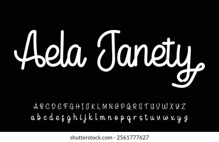 Hand drawn vector alphabet. Modern monoline signature script font. Elegant Signature Font. Best Alphabet Beautiful Calligraphy Signature Font lettering