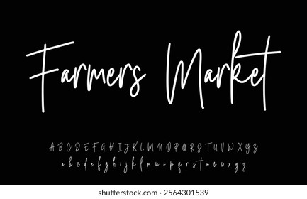 Hand drawn vector alphabet. Modern monoline signature script font. Elegant Signature Font. Best Alphabet Beautiful Calligraphy Signature Font