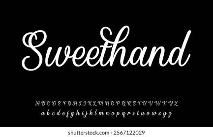 Hand drawn vector alphabet. Modern monoline signature script font. Elegant Signature Font. Best Alphabet Beautiful Calligraphy Signature Font