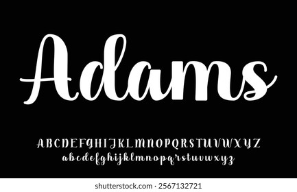 Hand drawn vector alphabet. Modern monoline signature script font. Elegant Signature Font. Best Alphabet Beautiful Calligraphy Signature Font