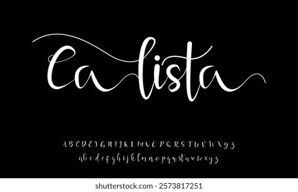 Hand drawn vector alphabet. Modern monoline signature script font. Elegant Signature Font. Best Alphabet Beautiful Calligraphy Signature Font
