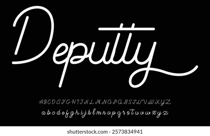 Hand drawn vector alphabet. Modern monoline signature script font. Elegant Signature Font. Best Alphabet Beautiful Calligraphy Signature
