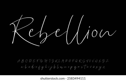Hand drawn vector alphabet. Modern monoline signature script font. Elegant Signature Font. Best Alphabet Beautiful Calligraphy Signature Font lettering