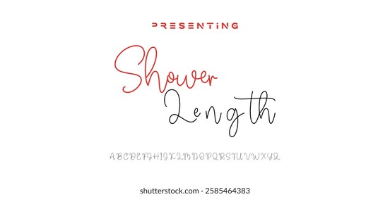 Hand drawn vector alphabet. Modern monoline signature script font. Elegant Signature Font. Best Alphabet Beautiful Calligraphy Signature Font lettering