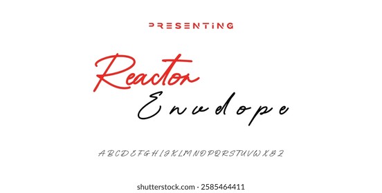 Hand drawn vector alphabet. Modern monoline signature script font. Elegant Signature Font. Best Alphabet Beautiful Calligraphy Signature Font lettering