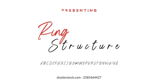 Hand drawn vector alphabet. Modern monoline signature script font. Elegant Signature Font. Best Alphabet Beautiful Calligraphy Signature Font lettering