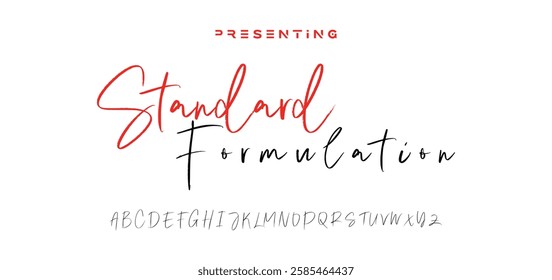 Hand drawn vector alphabet. Modern monoline signature script font. Elegant Signature Font. Best Alphabet Beautiful Calligraphy Signature Font lettering