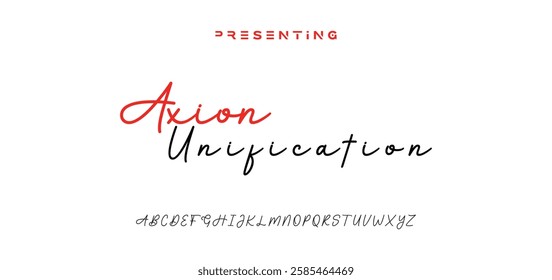 Hand drawn vector alphabet. Modern monoline signature script font. Elegant Signature Font. Best Alphabet Beautiful Calligraphy Signature Font lettering