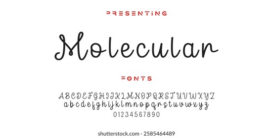 Hand drawn vector alphabet. Modern monoline signature script font. Elegant Signature Font. Best Alphabet Beautiful Calligraphy Signature Font lettering