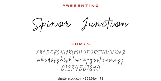Hand drawn vector alphabet. Modern monoline signature script font. Elegant Signature Font. Best Alphabet Beautiful Calligraphy Signature Font lettering