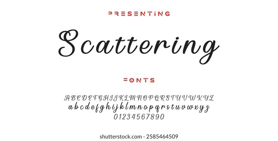Hand drawn vector alphabet. Modern monoline signature script font. Elegant Signature Font. Best Alphabet Beautiful Calligraphy Signature Font lettering