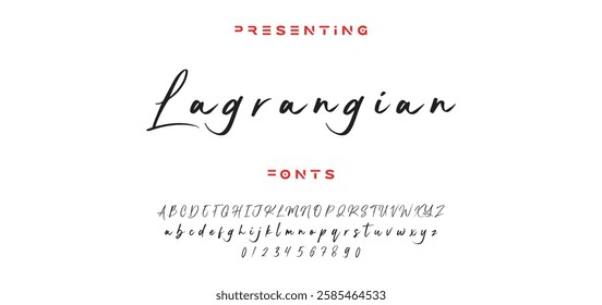 Hand drawn vector alphabet. Modern monoline signature script font. Elegant Signature Font. Best Alphabet Beautiful Calligraphy Signature Font lettering