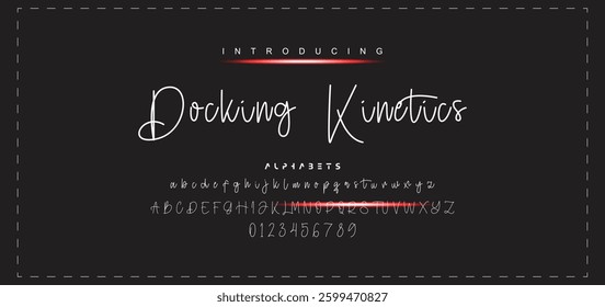 Hand drawn vector alphabet. Modern monoline signature script font. Elegant Signature Font. Best Alphabet Beautiful Calligraphy Signature Font