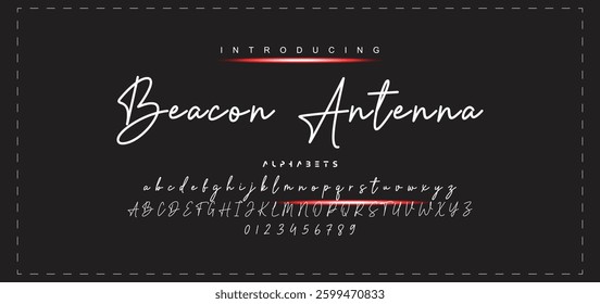 Hand drawn vector alphabet. Modern monoline signature script font. Elegant Signature Font. Best Alphabet Beautiful Calligraphy Signature Font
