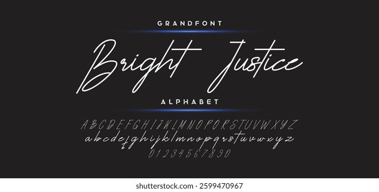Hand drawn vector alphabet. Modern monoline signature script font. Elegant Signature Font. Best Alphabet Beautiful Calligraphy Signature Font