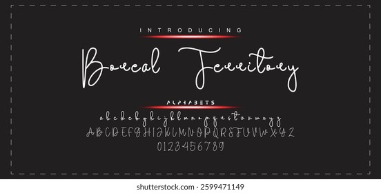 Hand drawn vector alphabet. Modern monoline signature script font. Elegant Signature Font. Best Alphabet Beautiful Calligraphy Signature Font