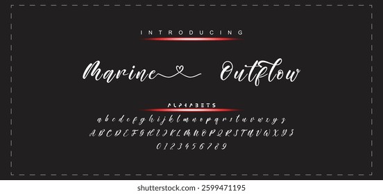 Hand drawn vector alphabet. Modern monoline signature script font. Elegant Signature Font. Best Alphabet Beautiful Calligraphy Signature Font