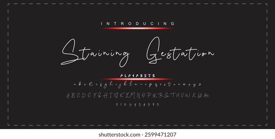 Hand drawn vector alphabet. Modern monoline signature script font. Elegant Signature Font. Best Alphabet Beautiful Calligraphy Signature Font
