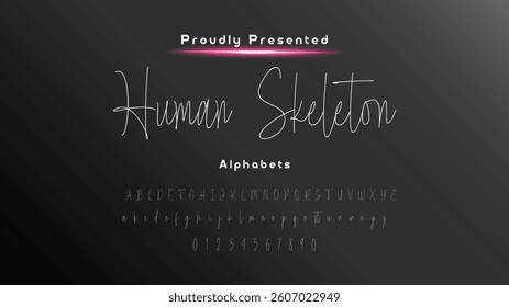 Hand drawn vector alphabet. Modern monoline signature script font. Elegant Signature Font. Best Alphabet Beautiful Calligraphy Signature Font