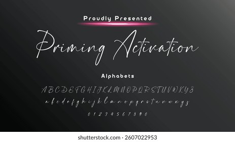 Hand drawn vector alphabet. Modern monoline signature script font. Elegant Signature Font. Best Alphabet Beautiful Calligraphy Signature Font
