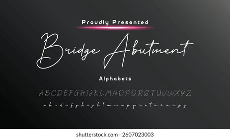 Hand drawn vector alphabet. Modern monoline signature script font. Elegant Signature Font. Best Alphabet Beautiful Calligraphy Signature Font
