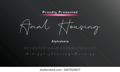 Hand drawn vector alphabet. Modern monoline signature script font. Elegant Signature Font. Best Alphabet Beautiful Calligraphy Signature Font