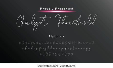 Hand drawn vector alphabet. Modern monoline signature script font. Elegant Signature Font. Best Alphabet Beautiful Calligraphy Signature Font