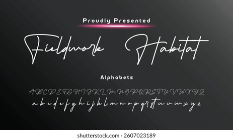 Hand drawn vector alphabet. Modern monoline signature script font. Elegant Signature Font. Best Alphabet Beautiful Calligraphy Signature Font