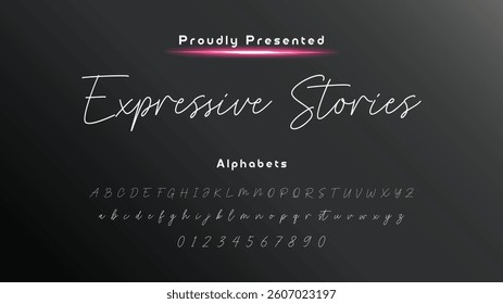 Hand drawn vector alphabet. Modern monoline signature script font. Elegant Signature Font. Best Alphabet Beautiful Calligraphy Signature Font
