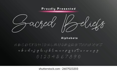 Hand drawn vector alphabet. Modern monoline signature script font. Elegant Signature Font. Best Alphabet Beautiful Calligraphy Signature Font