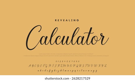 Alfabeto vetorial desenhado à mão. Fonte moderna de script de assinatura monocromática. Fonte de assinatura elegante. Melhor Alfabeto Bela Caligrafia Assinatura Fonte