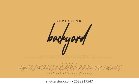 Hand drawn vector alphabet. Modern monoline signature script font. Elegant Signature Font. Best Alphabet Beautiful Calligraphy Signature Font