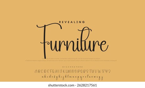 Hand drawn vector alphabet. Modern monoline signature script font. Elegant Signature Font. Best Alphabet Beautiful Calligraphy Signature Font