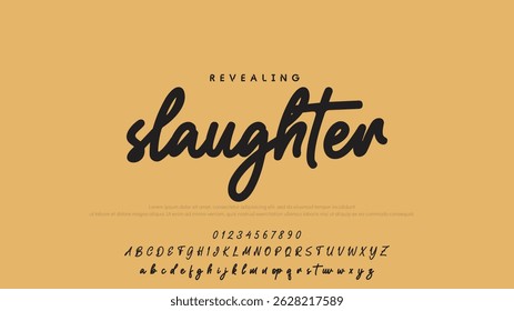 Hand drawn vector alphabet. Modern monoline signature script font. Elegant Signature Font. Best Alphabet Beautiful Calligraphy Signature Font