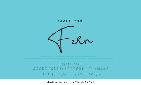 Hand drawn vector alphabet. Modern monoline signature script font. Elegant Signature Font. Best Alphabet Beautiful Calligraphy Signature Font