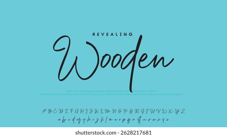 Hand drawn vector alphabet. Modern monoline signature script font. Elegant Signature Font. Best Alphabet Beautiful Calligraphy Signature Font