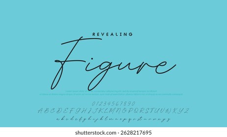 Hand drawn vector alphabet. Modern monoline signature script font. Elegant Signature Font. Best Alphabet Beautiful Calligraphy Signature Font