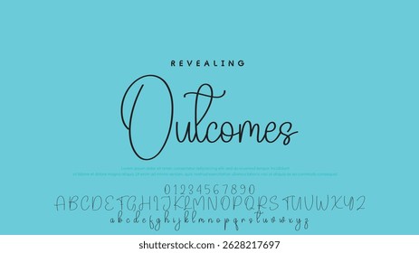 Alfabeto vetorial desenhado à mão. Fonte moderna de script de assinatura monocromática. Fonte de assinatura elegante. Melhor Alfabeto Bela Caligrafia Assinatura Fonte