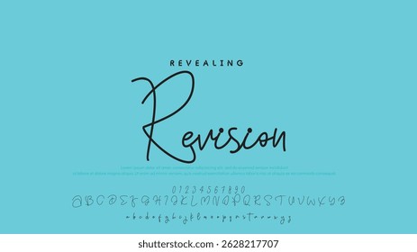 Handgezeichnetes Vektoralphabet. Moderne Schriftart für Monoline-Signaturen. Elegante Signatur. Bestes Alphabet Schöne Kalligrafie Signatur Schriftart