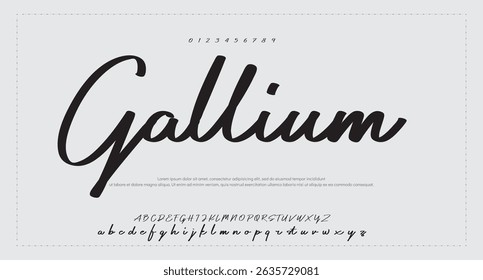 Hand drawn vector alphabet. Modern monoline signature script font. Elegant Signature Font. Best Alphabet Beautiful Calligraphy Signature Font