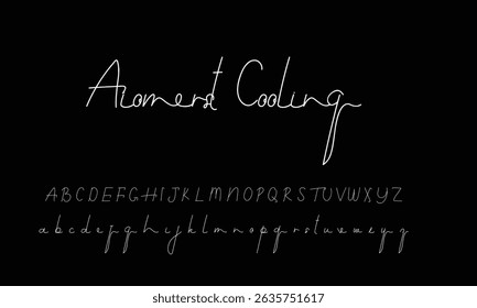 Hand drawn vector alphabet. Modern monoline signature script font. Elegant Signature Font. Best Alphabet Beautiful Calligraphy Signature Font