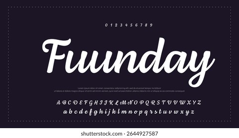 
Alfabeto vetorial desenhado à mão. Fonte moderna de script de assinatura monocromática. Fonte de assinatura elegante. Melhor Alfabeto Bela Caligrafia Assinatura Fonte 