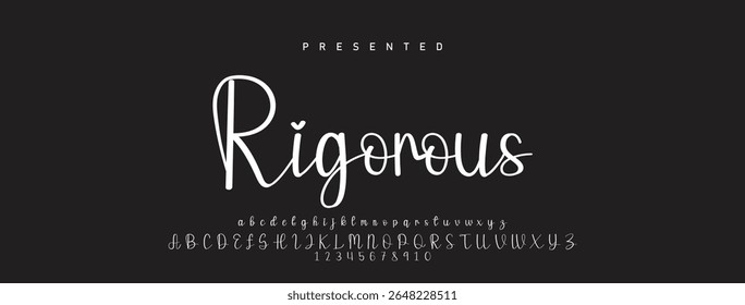 Hand drawn vector alphabet. Modern monoline signature script font. Elegant Signature Font. Best Alphabet Beautiful Calligraphy Signature Font