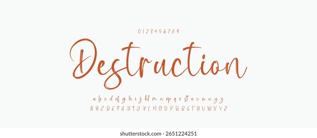 Hand drawn vector alphabet. Modern monoline signature script font. Elegant Signature Font. Best Alphabet Beautiful Calligraphy Signature Font.