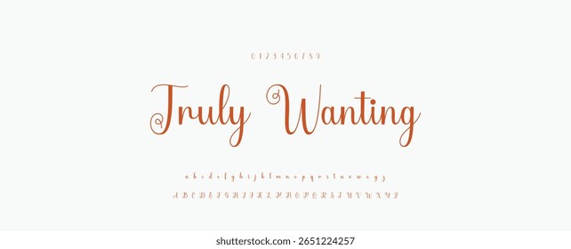 Handgezeichnetes Vektoralphabet. Moderne Schriftart für Monoline-Signaturen. Elegante Signatur. Beste Alphabet Schöne Kalligrafie Signatur Schriftart.