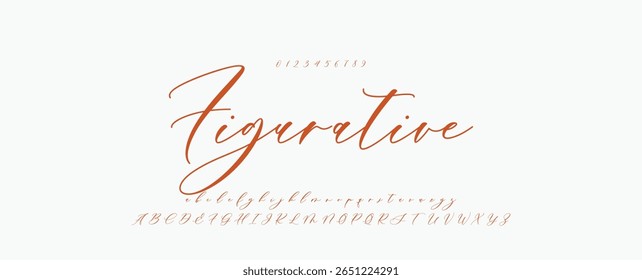Hand drawn vector alphabet. Modern monoline signature script font. Elegant Signature Font. Best Alphabet Beautiful Calligraphy Signature Font.