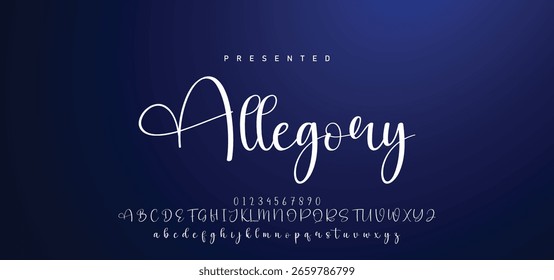 Alfabeto vetorial desenhado à mão. Fonte moderna de script de assinatura monocromática. Fonte de assinatura elegante. Melhor Alfabeto Bela Caligrafia Assinatura Fonte